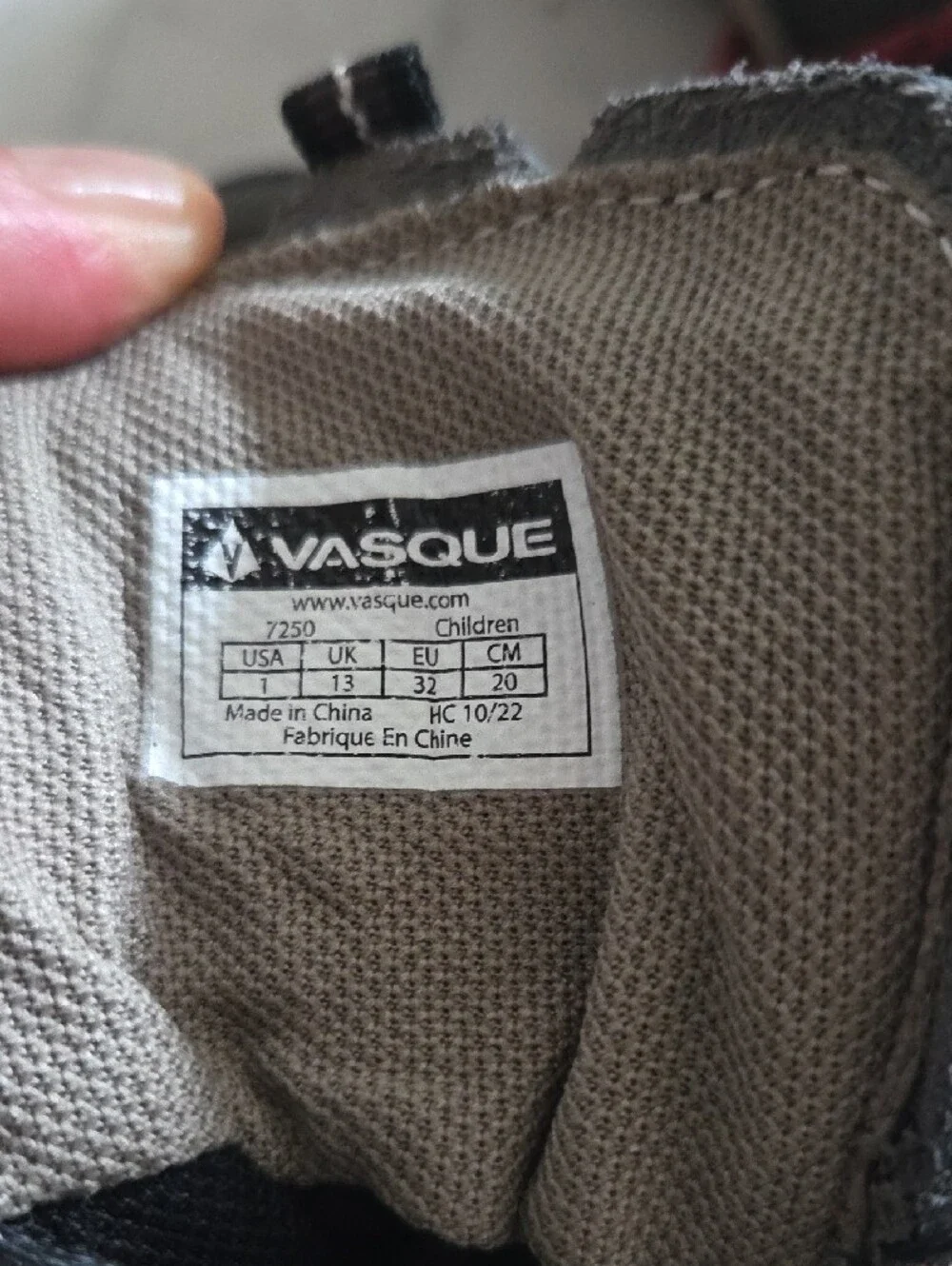 Vasque Kids Brown Hiking Boots with Red Laces